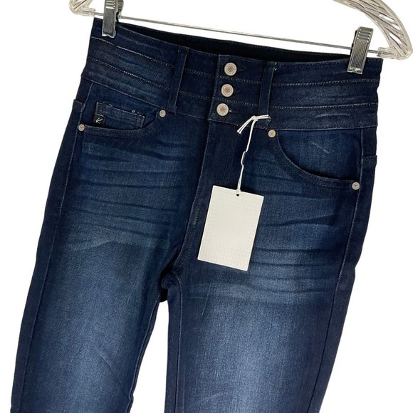 Kancan Jeans Women's Sz 5/26 Blue Daniel Skinny High Rise Button Fly Stretch $78 - Picture 4 of 11